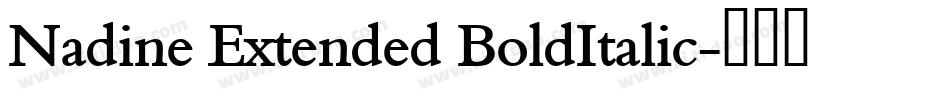 Nadine Extended BoldItalic字体转换